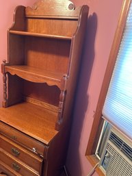 Vintage Lexington Furniture 2 Piece Victorian Mansion Collection Bachelor Chest With Hutch  28x68x18 Inches