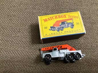 LESNEY MAGIRUS DEUTZ SIX WHEEL CRANE TRUCK SILVER In Box