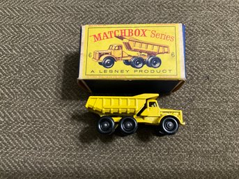 Matchbox SERIES Lesney 6 Dump Truck Euclid Quarry Truck Tipper Original Box