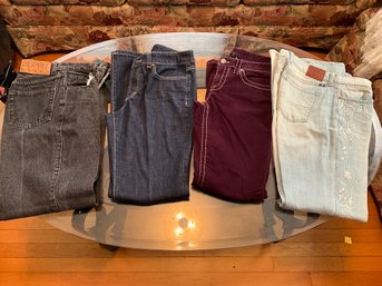 4 Pairs Of Ladies Vintage Jeans Size 8 To 10