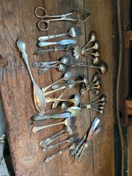 Lot Of Assorted Silver Plated Utensils