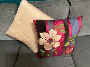 Pretty Floral Pier One Imports Through A Pillow And Yellow Throw Pillow