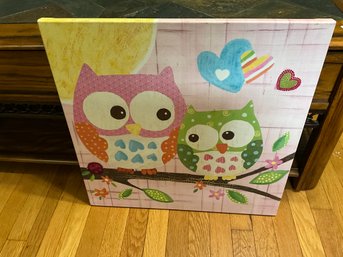 Oopsy Daisy Too Fine Art For Kids Love N Nature Owl Pair By Lori Siebert 21 In X 21 In