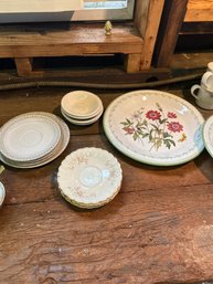 Large Lot Of Assorted Mixed Dishes Plates Cups And Saucers