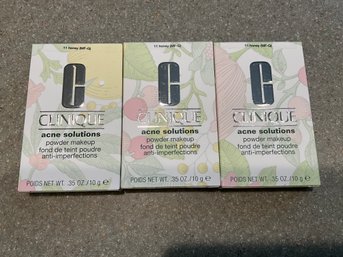 3 X New Clinique Acne Solutions Powder Make Up Color - Honey