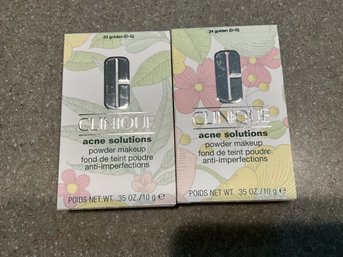 2 New Clinique Acne Solutions Powder Make Up Color - Golden