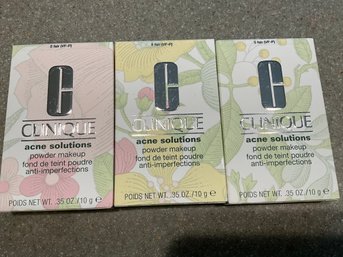 3 X New Clinique Acne Solutions Powder Make Up Color - Fair