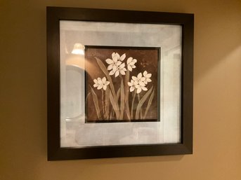 Carol Robinson Framed Double Matted Art 'Snowdrops' 23'x23'x1.5'