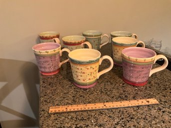 Set Of 8 Culinary Arts STUDIO COLLECTION Large Mugs