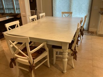 Pottery Barn Fancsco Dining Room Table With 8 Chairs