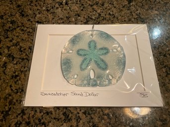 Suncatcher Sand Dollar   Susan Bradshaw 4' X 4' Fused Glass