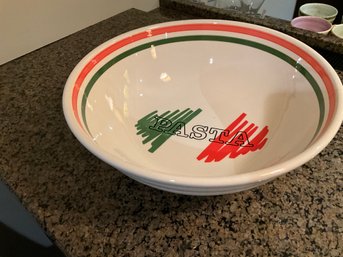 Vintage Mid-Century Modern Tre CI HiMark Pasta Large Serving Bowl