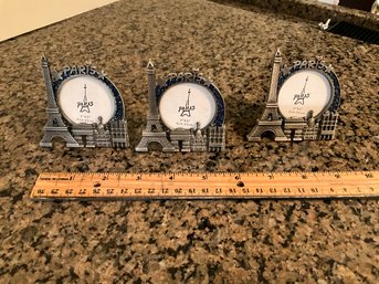 Lot Of Three Mini Paris Picture Frames