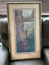 33 Inches High By 19 Inches Wide Signed James David Sloane Print Courtyard Cats # 38/975 Print In Great Frame