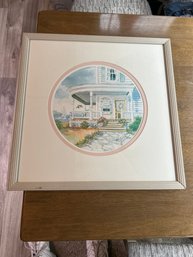 Signed Print Number 420/1000 By Emily Johansen 17 1/4 By 17 14 Wood Glass Frame