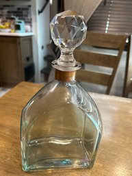 Beautiful Vintage Heavy Italian Rainbow Illusions Decanter In Excellent Condition. Great For Any Decor  8x6x4