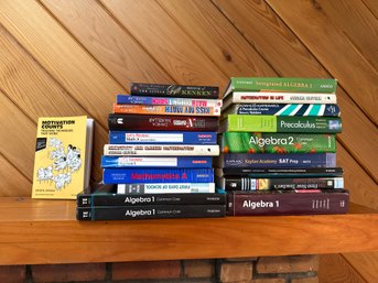 Large Lot Of Math, Text Books Teaching Books SATs, Algebra See All Photos