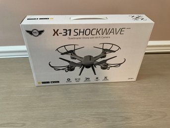 SKY RIDER X-31 SHOCKWAVE QUADCOPTER DRONE WITH WI-FI CAMERA New In Box