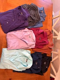 Lot Of Mens Dress Shirts Button-down Van Heusen Size 16 16 1/2 Large 34/35 And One George M