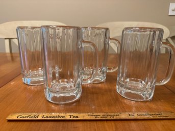 Set Of 4 Libbey Beer Mug Glass 12 Oz Root Beer Float Restaurant Bar Ware Libby