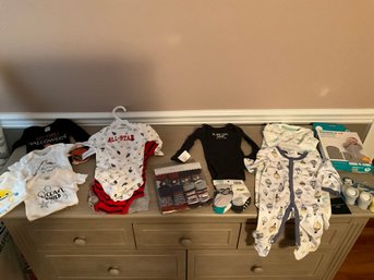 Lot Of New Baby Clothes, Booties, Socks, Onesies, And More 0 To 3 Months New With Tags