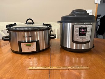 Crock-Pot 6 Quart Cook & Carry Programmable Slow Cooker Instant Pot 6 Quart Programmable IP-LUX Both Work