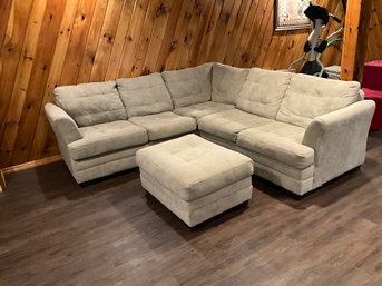 Raymour & Flanigan Hayden 2-Piece Sectional Sofa With Ottoman