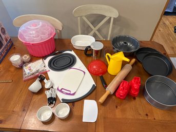 Kitchen, Baking Lot, Cupcake Holder, Rolling Pens, Cat Molds, Pans, Measuring Spoons, Cups More See All Photos