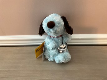 Snoopy Peanuts Special Charlie Brown Plush Blue Dog HAPPINESS IS A WARM PUPPY