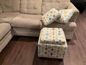 Madison Park Storage Ottoman With Matching Throw Pillows