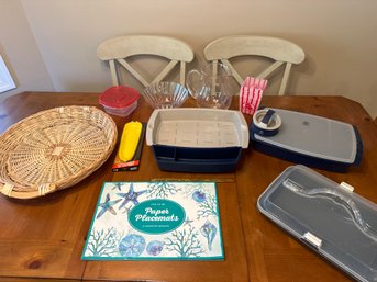 Outdoor Barbecue Entertaining Lot Martha Stewart Collection Marinade Tray Covered Baking Pan And More