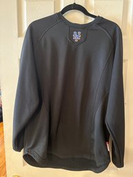 New York Mets Size M Sweatshirt Mens MLB Black Majestic Therma Base Pullover