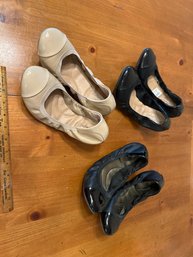 Dexflex Comfort Shoes Ballet Flats Size 8.5 Nude And Black