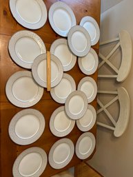 Set Of 18 Mikasa Parchment Dinner Plates Little Sins Of Use Otherwise Excellent