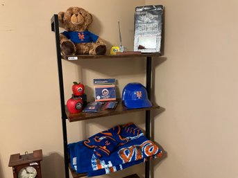 Nice Lot Of New York Mets, MLB, Merchandise, Blanket, Mittens, Clock, Teddy Bear, Helmet, And More Sea Photo