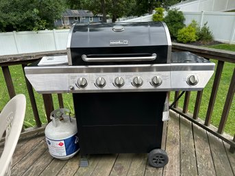 Nexgrill 5-Burner Grill With Stainless Steel Side Burner With Propane Tank And Cover