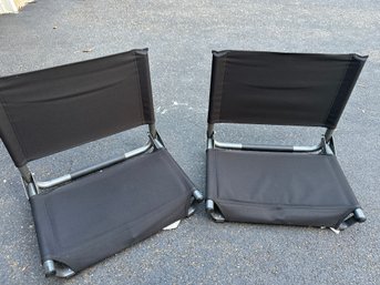 Pair Of Cascade Mountain Tech Extra Wide Black Stadium Seats Excellent