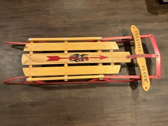 Flexible Flyer Metal Runner Sled. Steel & Wood