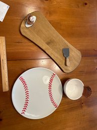 Party, Entertaining Serving Pieces, Baseball Themed See Photos