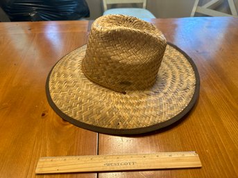 Original Panama Jack Straw Summer Sun Hat With Chin Cord Excellent