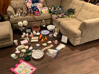 Large Spring Lot Easter Decor - Beautiful Artificial Flowers, And More Seal Photos