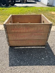 Vintage Honeywell Farms Jamaica Ny York Wooden Crate. 16 X10 X12