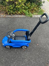 Lot Of Three Push And Peddle Cars And Bike. Radio Flyer With Sun Hood BMW Peddle Car And AMG Push Car