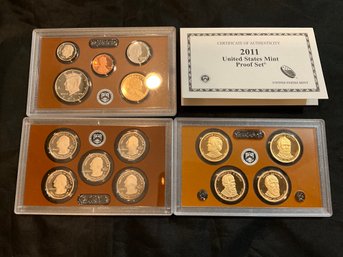 2011 S United States Mint 14 Coin Proof Set With COA