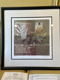 Framed Matted Signed And Numbered 238/300 Bernsen/Tunick Giclee On Canvas Oriental Garden