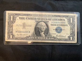 1957 Silver Certificate--- Blue Seal Dollar Bill Us Money