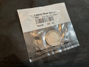 1907 Liberty Head Nickel Adverage Circulated Sealed
