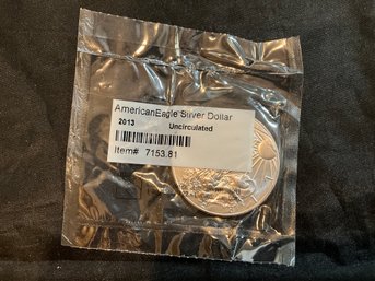 2013 American Eagle Silver Dollar Uncirculated Sealed 1 Oz Fine Silver