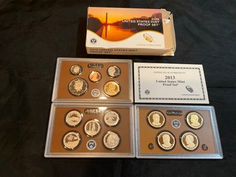 2013 S United States U.S. Mint Proof Set Box & Certificate Of Authenticity US Coins