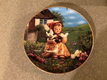 M J Hummel 'Cinderella 'porcelain Collectible Plate, Gentle Friends, Danbury Mint